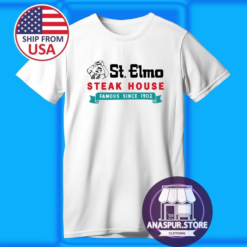 St. Elmo Steak House Restaurant Since 1902 Men s White Size S-5XL L