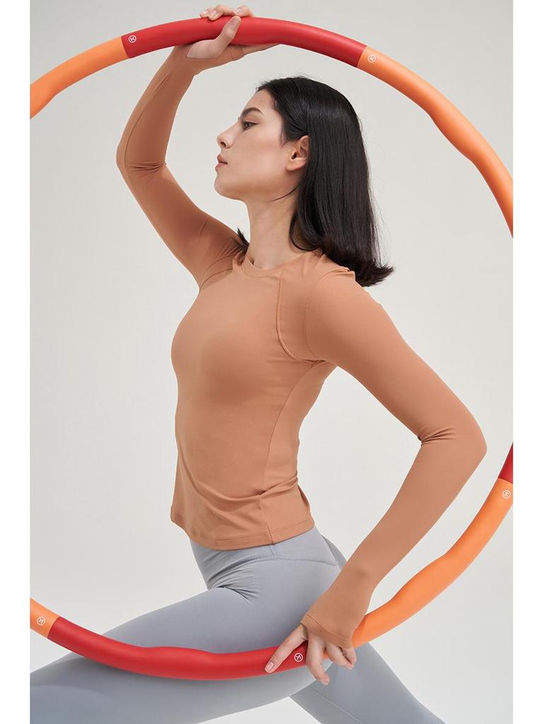 Damen Schnelltrocknendes Langarm-Yoga- und Lauf-Oberteil für Herbst und Winter