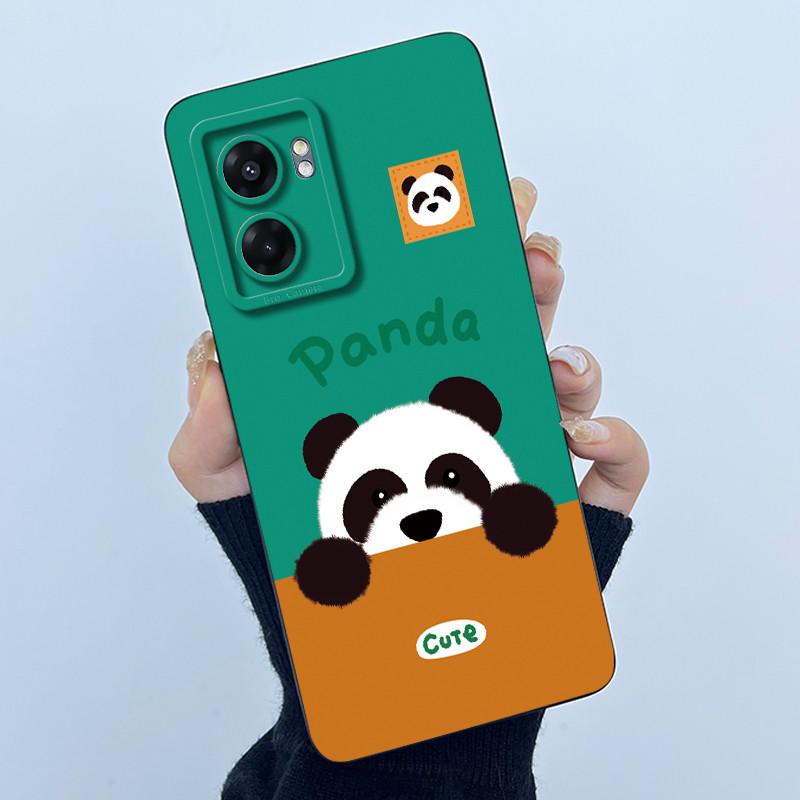 Hülle Für Realme Narzo 50 5G V23 5G Q5i Niedlicher Panda Süße Katzen Silikon Weiche Rückseite RMX3572 RMX3571 Stoßfänger Schutzhülle