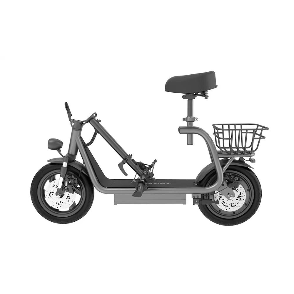 Stride Power M5 Pro Electric Scooter with Seat and Basket, 750W Motor, 12inch 48V 10.4Ah battery