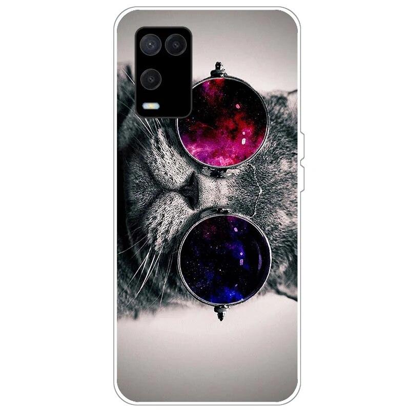 OPPO A54 Case telefonhoz Hátlap OPPO A54 5G 4G Case CPH2239 CPH2195 OPPOA54 A 54 Bumper Silicon Soft Funda fekete tpu tokhoz