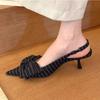 Fashion 2025 Summer High Heel Women Sandals Fashion Butterfly-knot Slip on Singbacks Mules Party Dress Shoes for Ladies Pumps