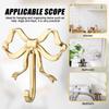 Bow Wall Hooks, 2.64x2.6 Inch Decorative Knot Brass Purse Hanger Holder Coat Rack Wall Mount Gold Vintage Multi-Purpose for Bathroom Hanging Coats