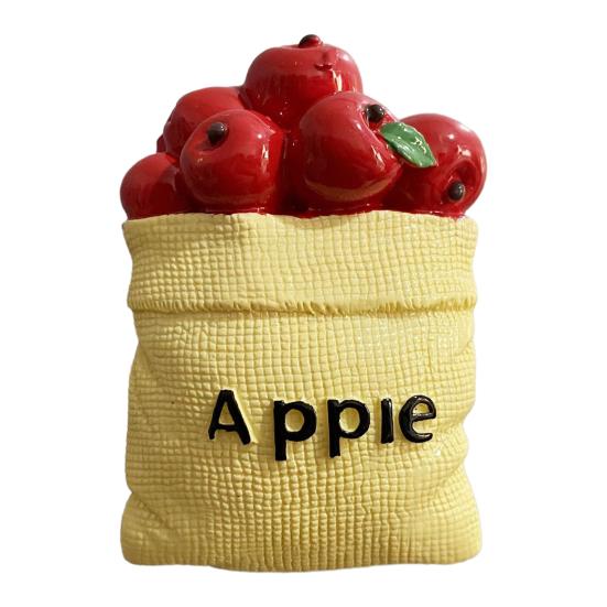 

3D Simulated Food Refrigerator Magnet Resin Fruit Bread Fridge Magnet Home Kitchen Office Whiteboard Locker Magnetic Decoration Apple