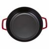 Staub Braiser Saut? Pan, 28cm, Cherry/Red, 12612806, Induction Compatible, Enamel, Double-Handled, Stylish, Insulated, Braiser with Chistera Drop - St