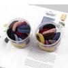 Jacquard High Elasticity Towel Ring Hair Tie – Korean Wave Grid Style