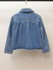 Autumn Sweet Style Women's Denim Jacket with Peter Pan Collar and Pockets