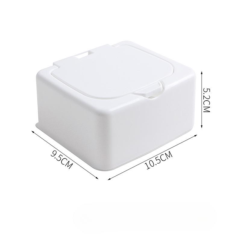Desktop Storage Box Mini mit Deckel Pop-up Wattestäbchen Kosmetik Baumwolle Kunststoff Staubdicht Student Clutter Organizer