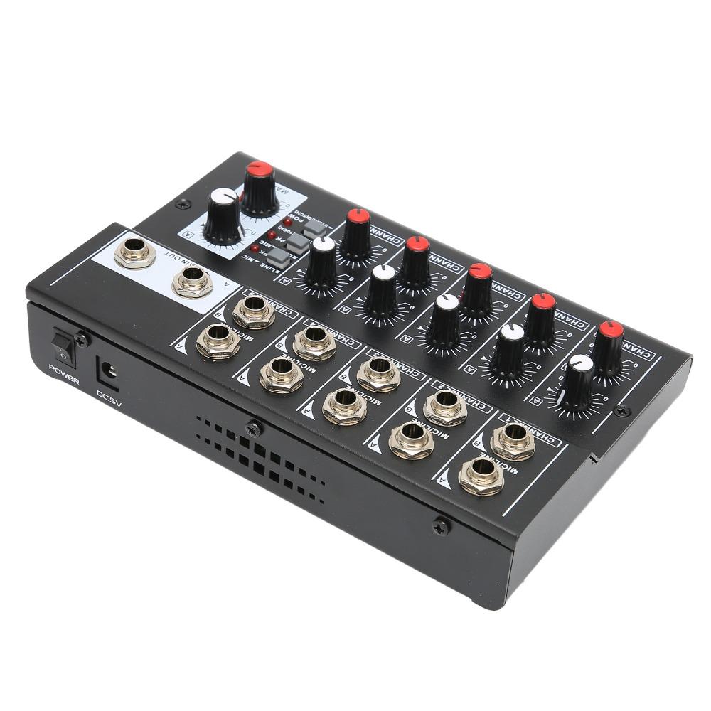100‑240V Low Noise Stereo Line Mixer for US Plug Dj Mixing Board 10 Channel Mixer  Small Clubs