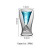 Heat-Resistant Double-Wall Mermaid Glass Cup for Champagne Beer Whiskey Cocktails Transparent Creative Bar Drinkware