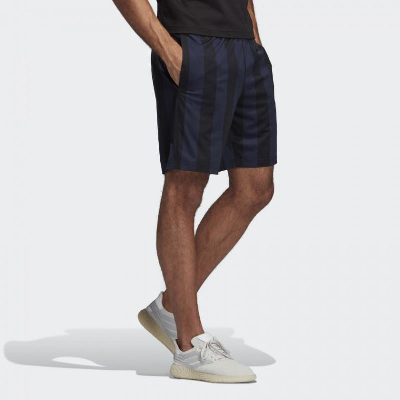 Adidas Originals Elastic Striped Versatile Fashion Three-Quarter Pants Casual Shorts Men Shorts Black DU8418