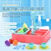 Dark Blue Kid Kitchen Sink Set Educational Water Conservation Kitchen Children's Dishwasher Set Innovative Automatic Water System
