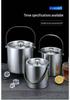ChuanYue Gold Stainless Steel Double Layer Ice Bucket with Lid and Handle - 304 Internet Famous Beer Chiller