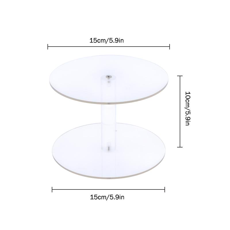Transparent Acrylic Cake Rack Round Cake Stand For Desserts Cupcake Pastry Candy Display Stand For Wedding Event Birthday Party