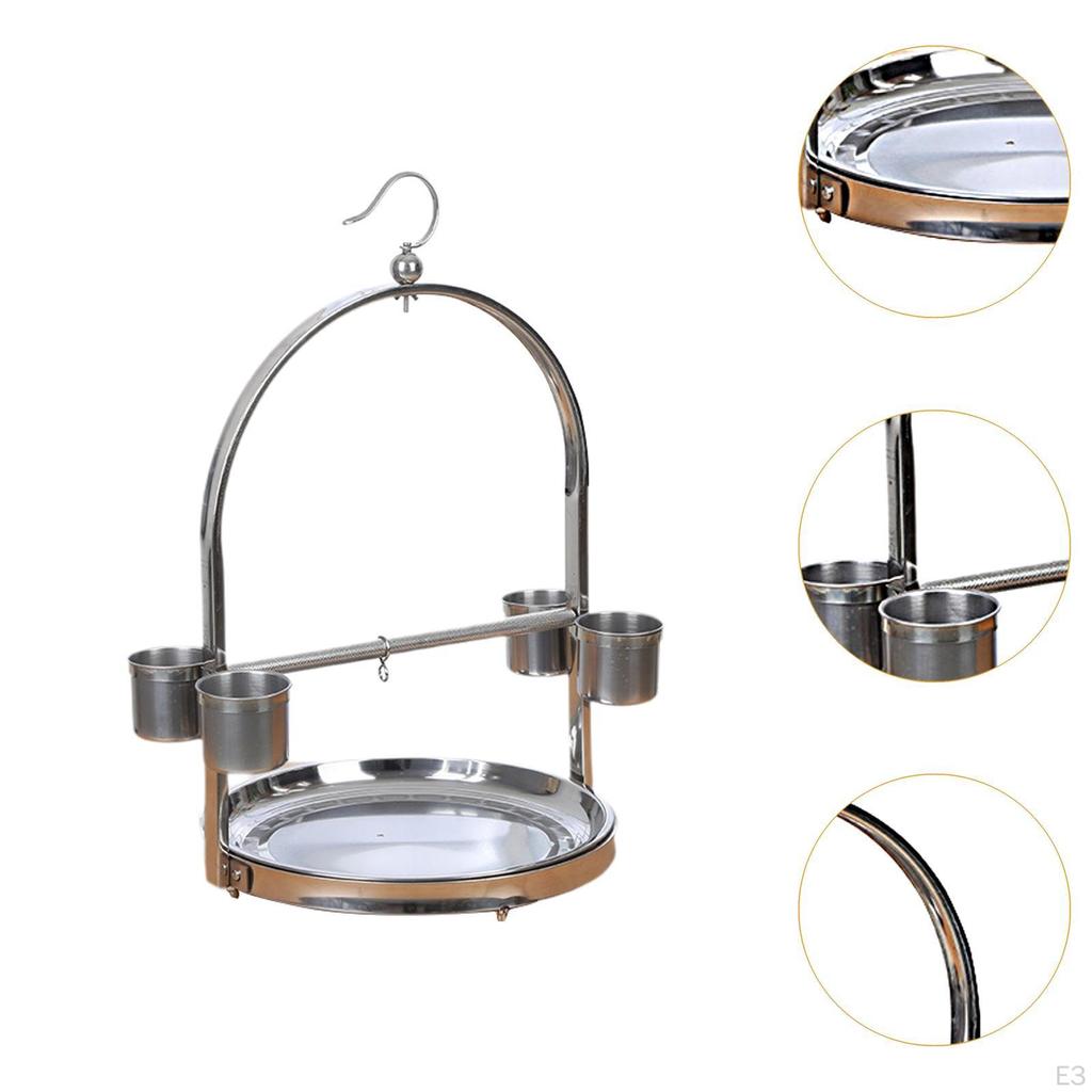 Bird Cage Parrot Playstand Stand Tabletop for Lovebird Cockatiels Budgie