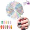 12/24 Arkusze Wycinane Laserowo Naklejki do Nail Artu Szablony do Stemplowania - Zestaw Narzędzi DIY do Manicure Francuskiego