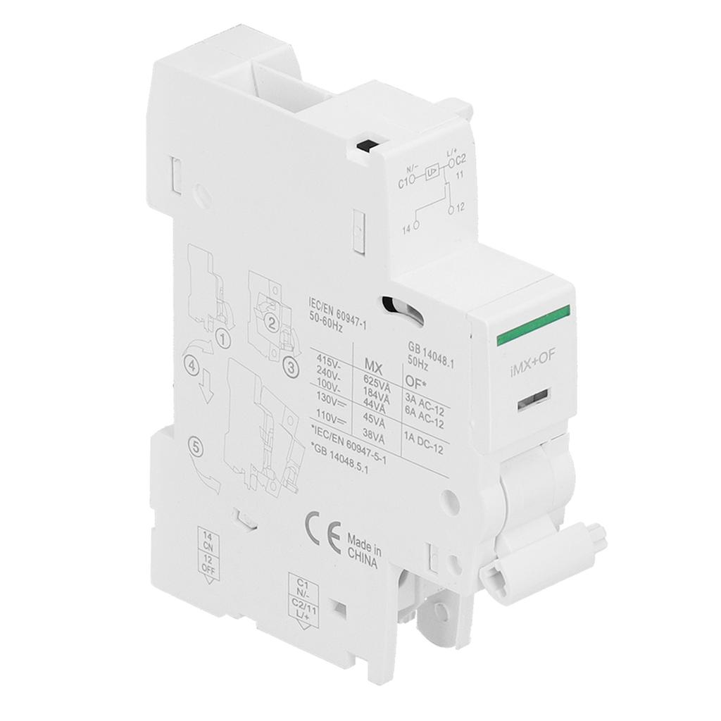 Shunt-Auslöser Nylon DIN-Schienen-Leistungsschalterzubehör MX+OF DC110130V AC100415V