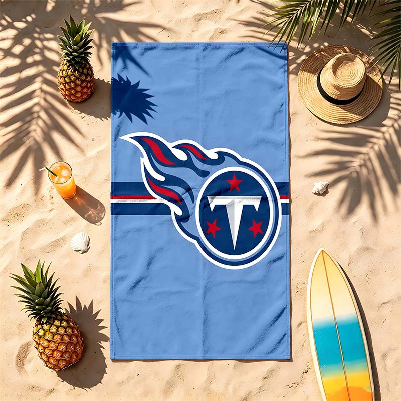 Tennessee Titans (19) Theme Beach Towel Sand Resistant Soft And Comfortable Suitable For The Pool Camping Yoga And Diving A Travel