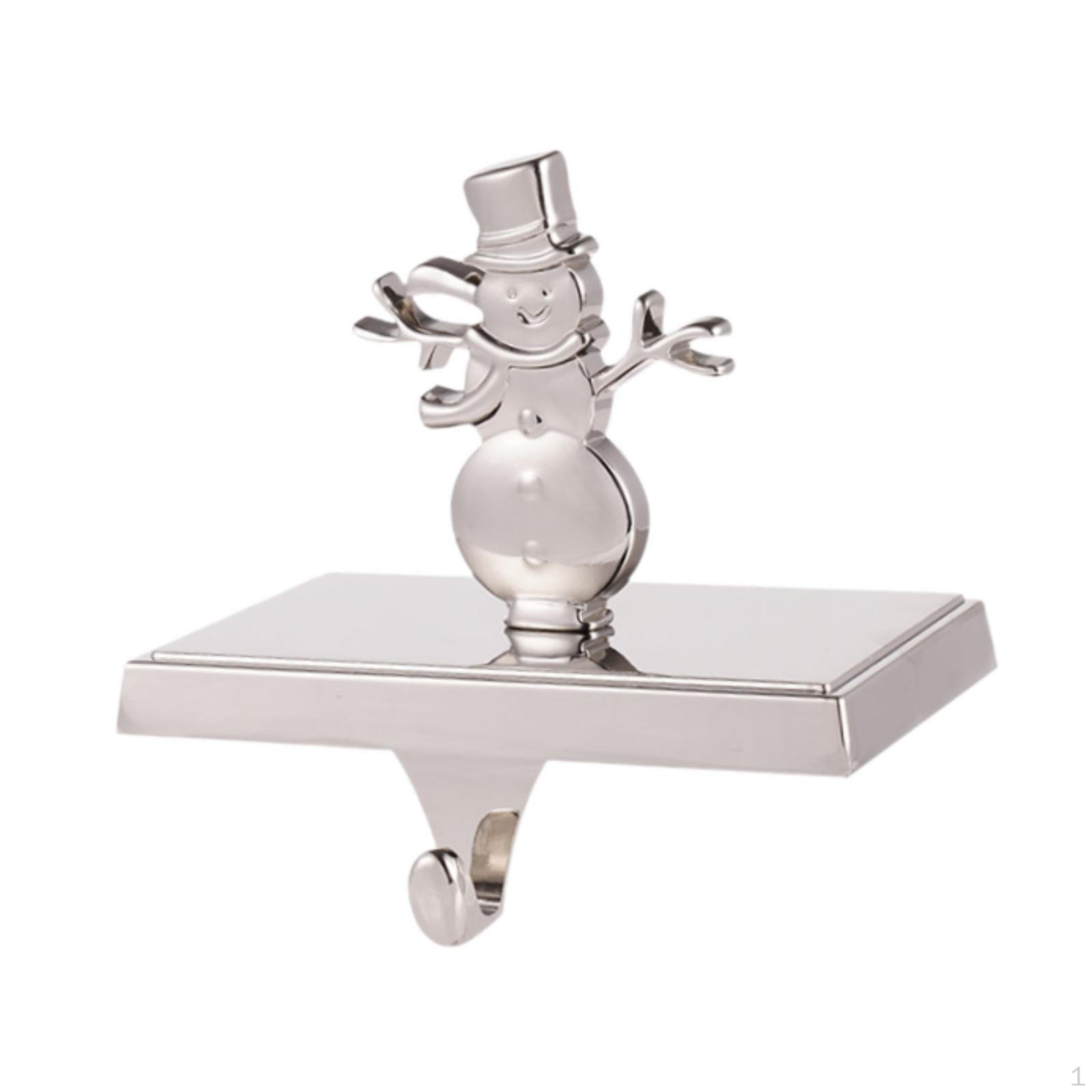 

Держатель рождественского носка, металлический крючок для камина и жилого помещения Snowman