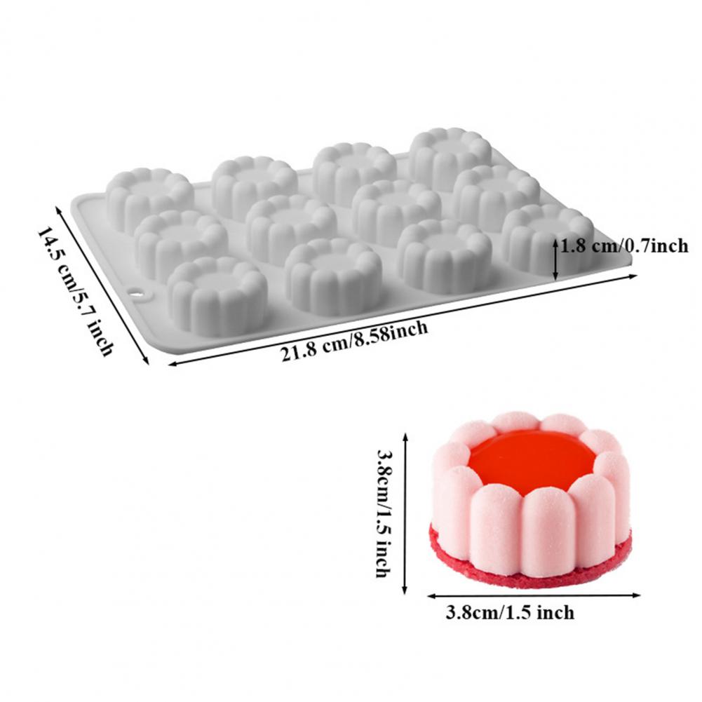 Lebensmittelechte Silikonform Silikon Backform Flexible Silikon Kuchenformen zum Backen Quadratische Herzformen Blume für Mousse