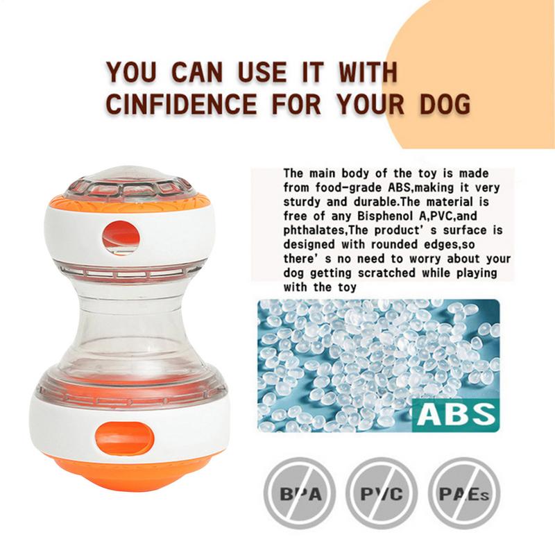 Interactive Dog Treat Dispenser Adjustable Rolling Treat Dispenser Puzzle Tough Slow Feeder Puppy Enrichment Training Toy For