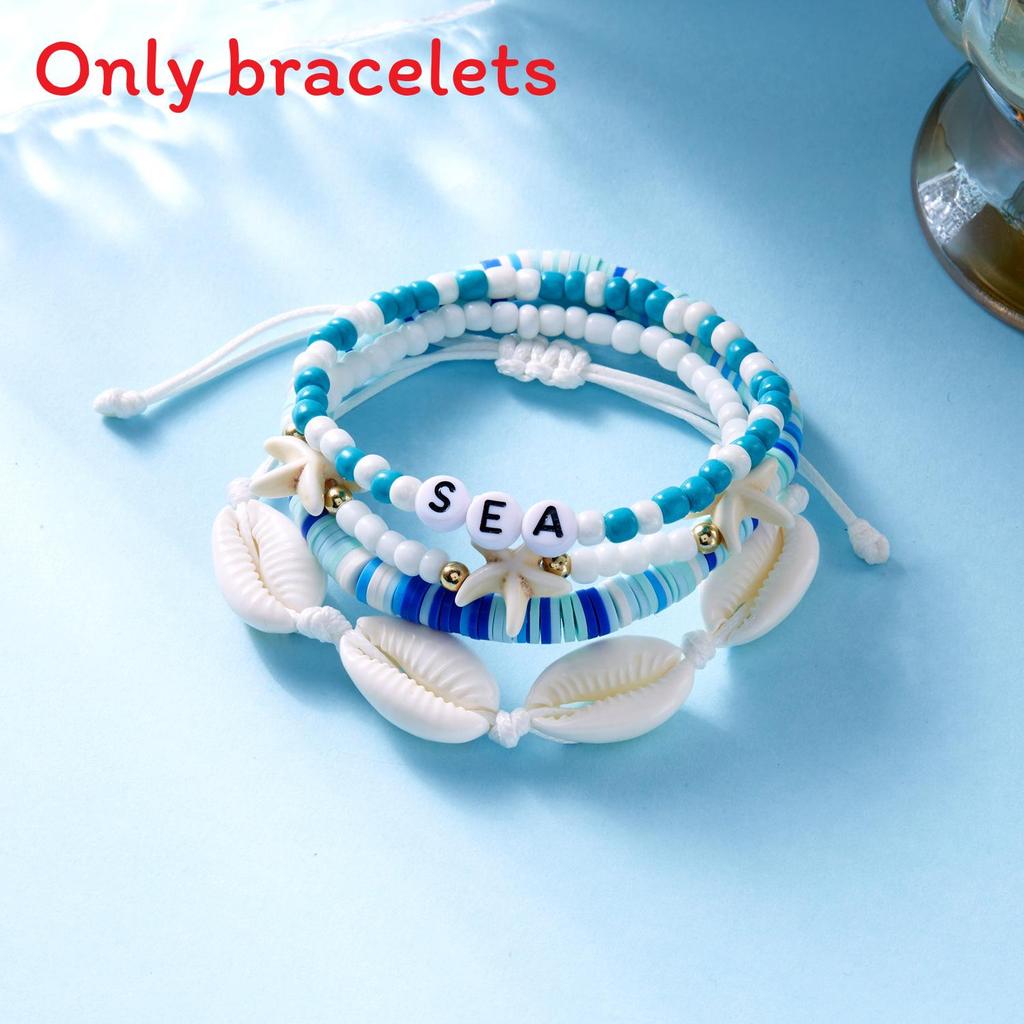 

Fashion Trendy Womens Hand Accessories With Starfish Design And Beads For Summer Style C