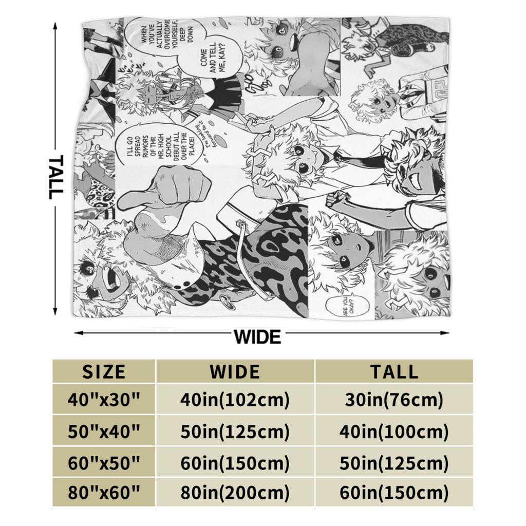 Mina Manga Blanket Fleece Boku No My Hero Academia Pinky Ashido Mina Super Warm Throw Blankets for Bed Bedroom Quilt