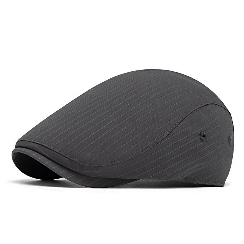 Beret Men's Spring Summer Striped Forward Cap Retro Sun Protection Sun Hat Outdoor Cap