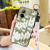 Fashion Design Ring Phone Case For Realme C67 4G Back Cover Kickstand Wrist Strap Anti-dust Anti-knock Soft case Flower