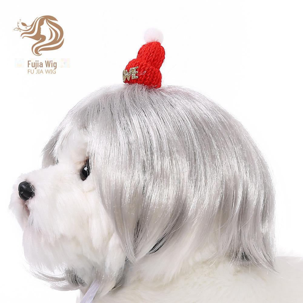 Verschiedene Auswahlmöglichkeiten von Haustierperücken Waren, die Sie suchen, sind alle hier mit 12 verschiedenen Warenkategorien .: Weihnachtszubehör für Katzen und Hunde mit Mini-Hut und Bob-Frisur