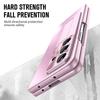 For Samsung Galaxy Z Fold7 5G Case Kickstand Matte PC Phone Cover with Tempered Glass Film