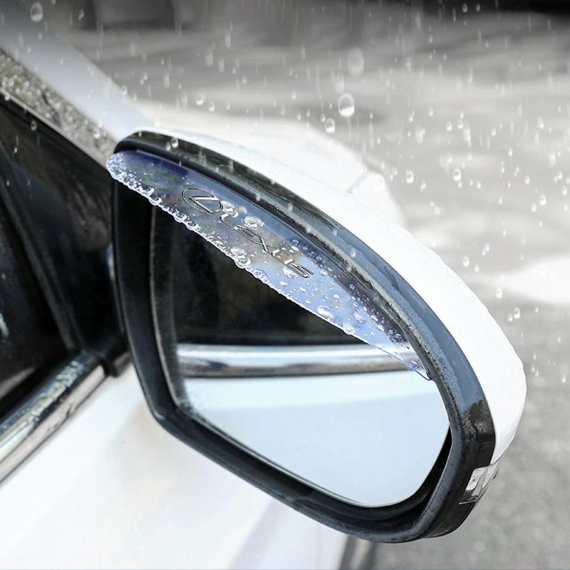 2Pcs Car Rearview Mirror Rain Eyebrow Sun Visor Shade Protector For Lexus F SPORT ES RX NX LS UX LM LX GX LC RZ IS CT GS RC HS S