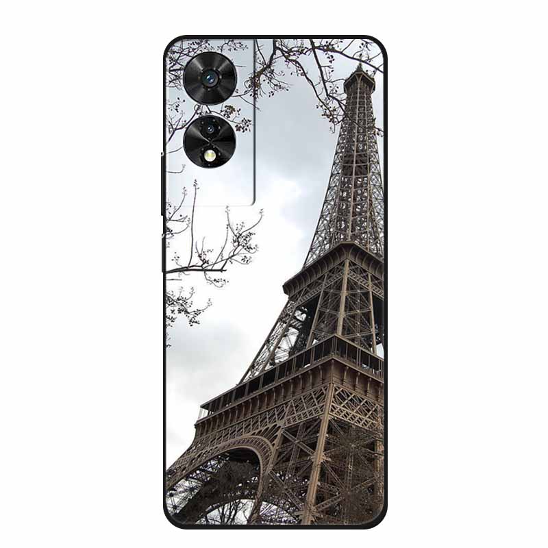 Soft Forest Cover for TCL 505 Case TPU Flower Wolf Silicone Phone Cases for TCL505 Covers Shockproof Fashion Cute Printed Shell