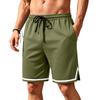 Men's Breathable Mesh Athletic Shorts Lightweight Casual Sportswear with Elastic Waistband and Drawstring for Outdoor Activities and Gym