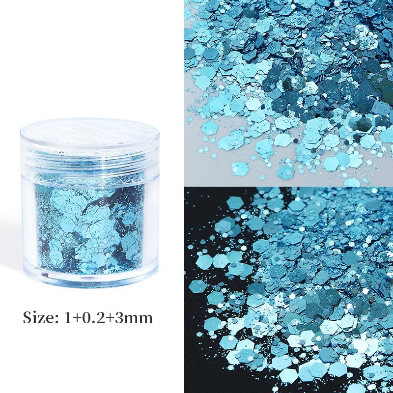 10ml Mixed Hexagons Glitter Flakes For Epoxy Resin Pigments Loose Sequins DIY Silicone Mold Filling Material Resin Craft Fillers