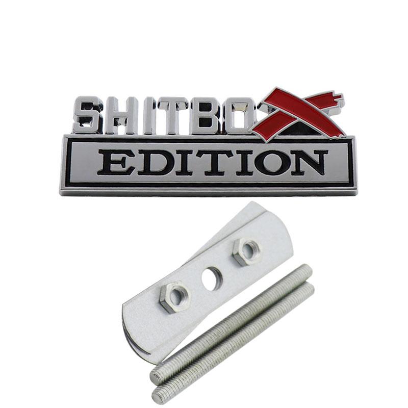 3D Car Styling SHITBOX EDITION for Car Grille Fender Trunk Rear Bonnet Nameplate Decal Emblem Badge Sticker