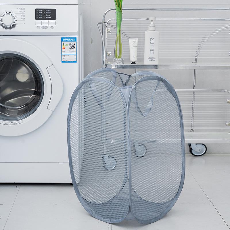 Large Foldable Laundry Basket - Breathable Dirty Clothes Hamper for Bedroom and Bathroom Storage