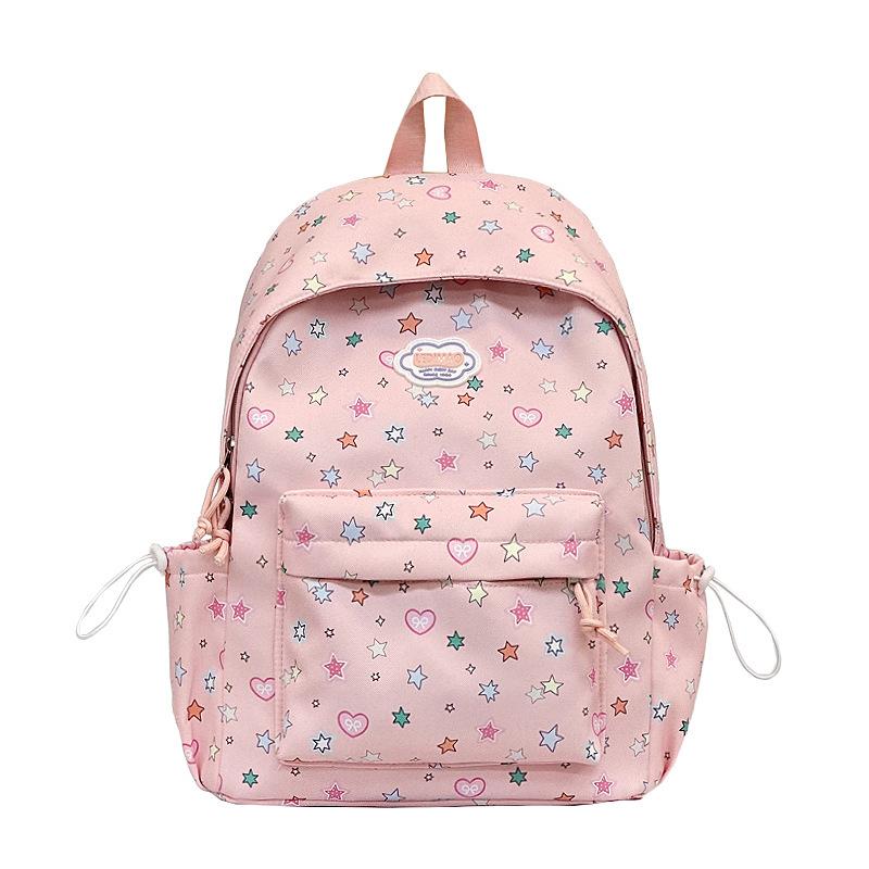Schoolbag new cute junior high school ins star backpack fresh middle school girl large capacity versatile high value back