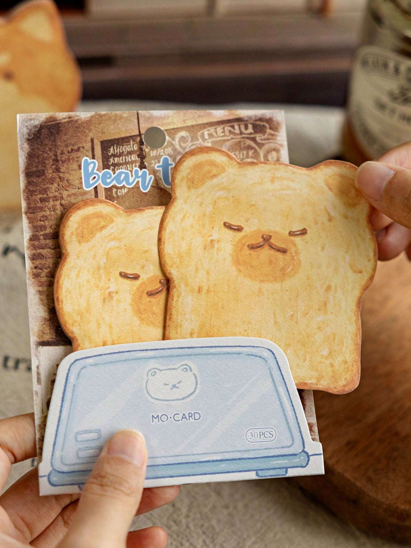 

30pcs Cute Bread Slice Design Sticky Notes, Stationery for Gift, Office, Home, Labeling, Classroom, Entertainment, Student Journal DIY Craft