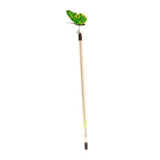 Juguete telescópico con forma de palo para gatos, con cascabel, interactivo y retráctil, con forma de mariposa, divertido juguete para gatos de interior