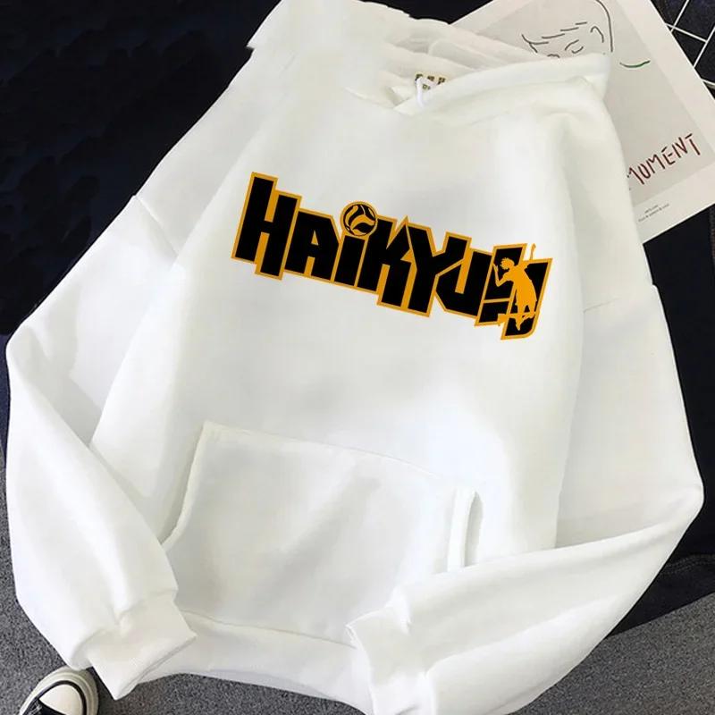 Basketball Print Harajuku Style Japanese Anime Hooded Women's Kawaii Cartoon Nekoma Streetwear Kuroo Volleyball Sports Shirt