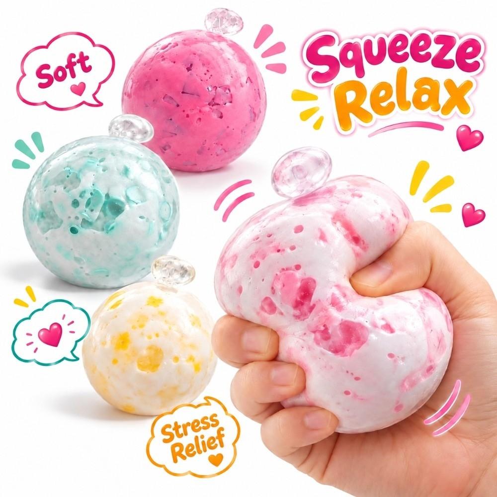 Soft Texture Stress Ball Squeezable Stress Relief Fidget Squeeze Toy  Sensory Play
