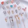 Zircon Nail Charms Heart Nail Rhinestones 3D Nail Art Drills Nail Art Jewelry Nail Decorations