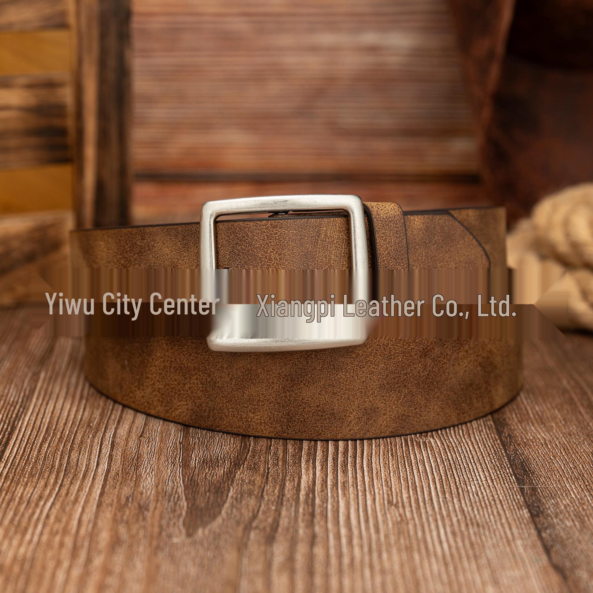 Retro Cross-Border Japanese Buckle Unisex PU Leather Belt 120 cm верблюд