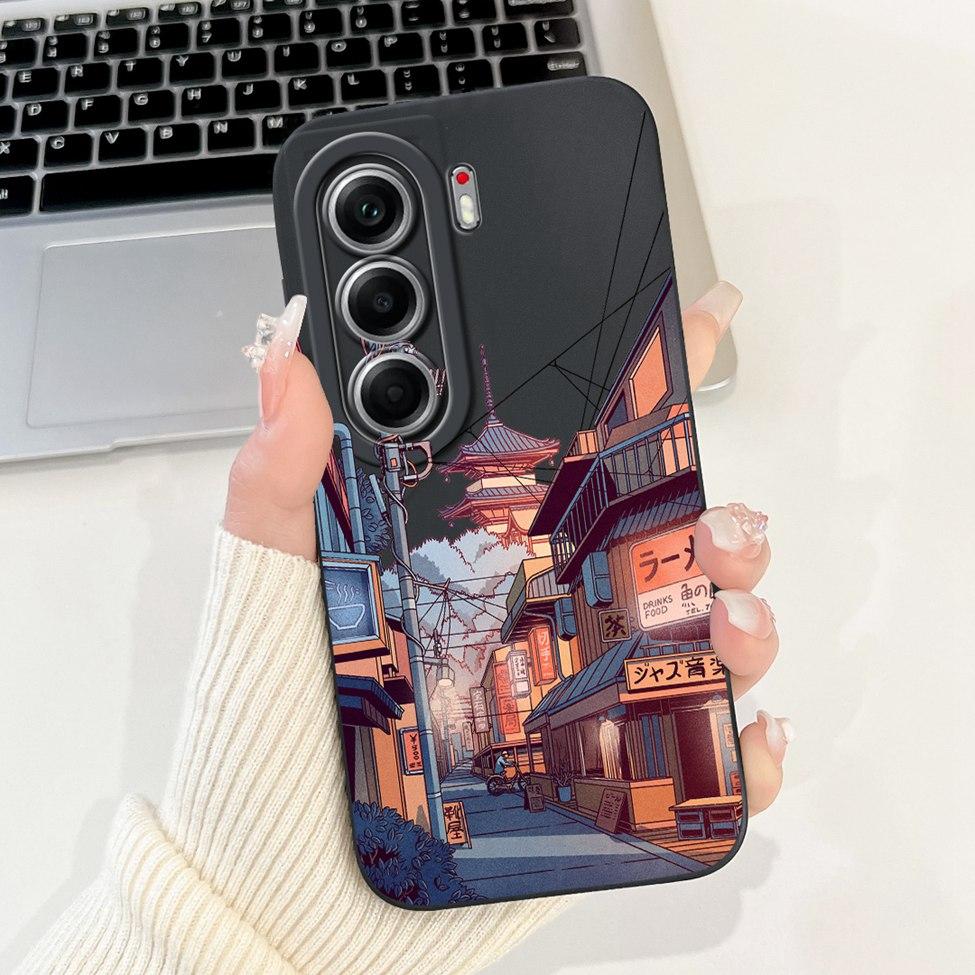 For Tecno Camon 40 Pro 5G Case CM7 Cute Cat Panda Fashion Flowers Love Back Cover For Camon 40 Pro 5G Tecno Phone Case Silicone