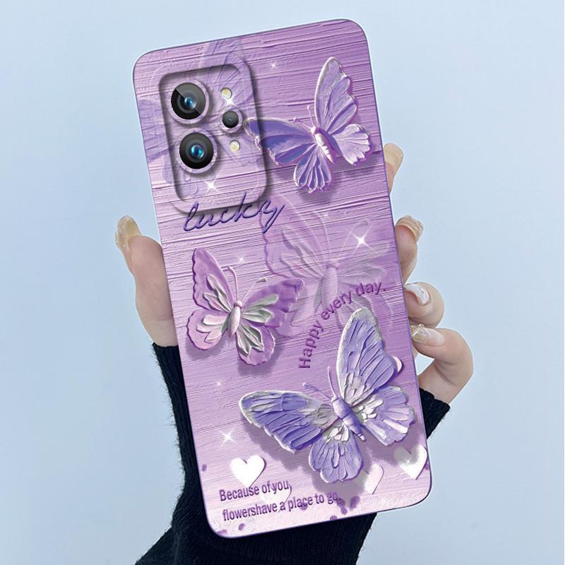 For Realme GT 2 Pro Phone Case Cute Panda Girl Cats Liquid Silicone Camera Protection Back Cover For Realme GT2 Pro GT2Pro Funda