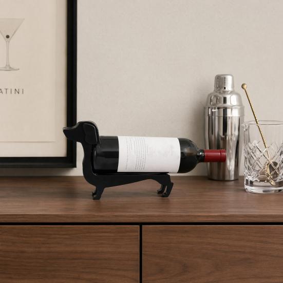 Yousheng Dachshund Wine Rack, Dog Shape Bottle Holder for Countertop, Creative Animal Home Bar Decor Gift for Wine Lovers