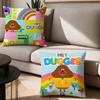 Cartoon H-Hey D-Duggee Pillow Case Office Cushions Suitable For Sofa Car Bedroom Decorative Cushion Cover