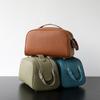 New First-layer Cowhide Cosmetic Bag Women's Portable Travel Toilet Bag Ins Style Advanced Cosmetic Storage
