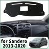 For Dacia Renault Sandero -2013 Stepway II 2 RS LHD Dashmat Dashboard Cover Pad Leather DashMat Sunshade Protective Carpet